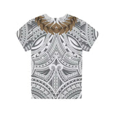 Brown Ula Fala Kids T-Shirt - White